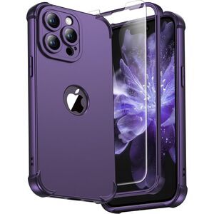 ORETECH for iPhone 14 Pro Max Case, with [2 x Screen Protectors] - Purple